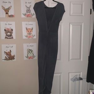 Low cut high low dress